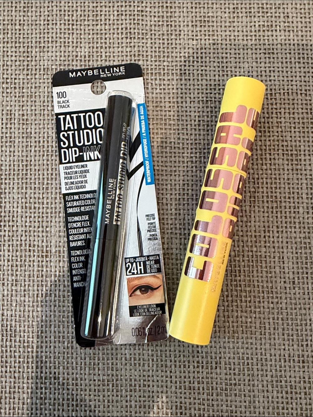 Maybelline tattoo studio dip ink & colossal mascara in shade blandest black NEW